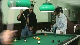 German nymphos ravage billiards like it's a sex party for their pleasure
