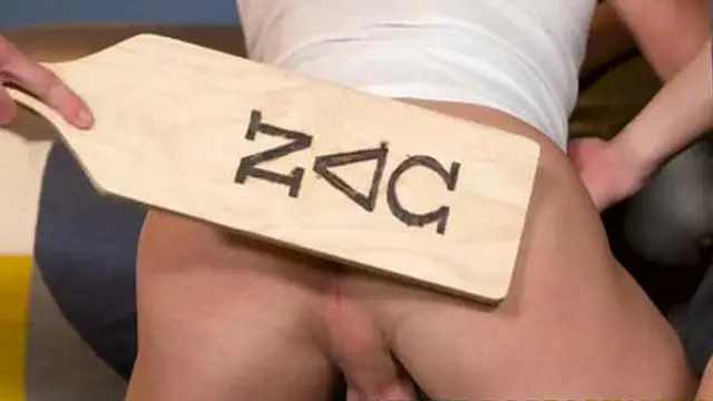 NEXT DOOR PASSWORD - Brawny Justin Mathews and Evan Knoxx fucked the mouth and ass of Trevor Brooks in a frat pledge (Justin Matthews)