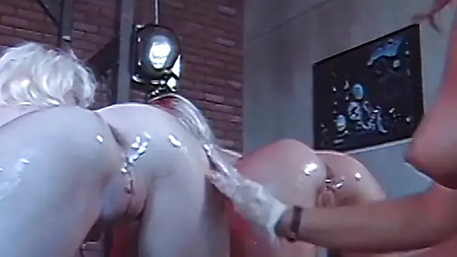 Naughty lesbians rimming and toying asses during group sex