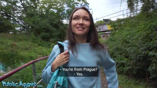 Public Agent - Fitness MILF public blowjob outdoor sex Kristina Grace hard fast POV fuck