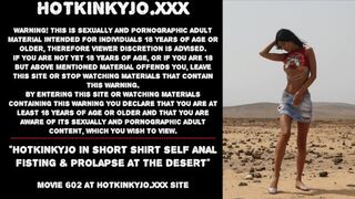 Sexy Jo gets it on with herself, deepthroating her hand, and pushing the boundaries in the scorching hot desert heat