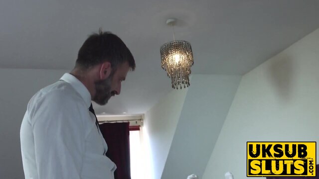 UKSubSluts com - Hardfucked Brit MILF's massive boobs and jizz feed and delight