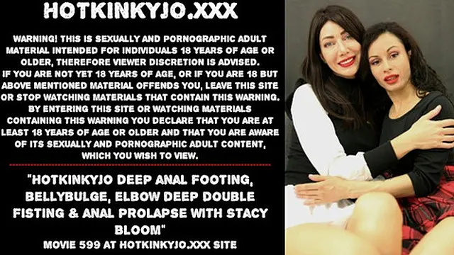 Stacy Bloom deep butt🍑-sex &mdash;  bellybulge &mdash;  elbow deep double fisting & ass🍑 sex prolapse