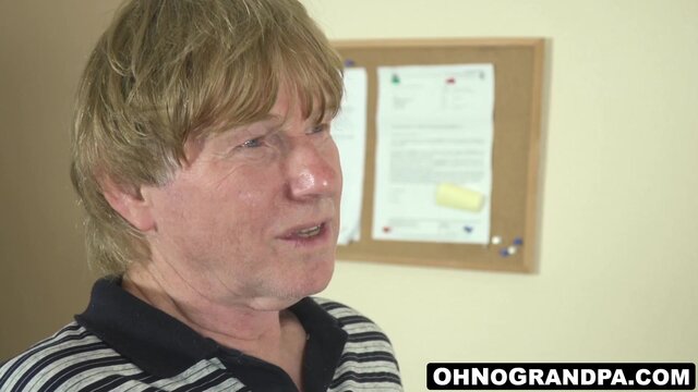 Nurse Sher vine touches then sucks grandpas cock