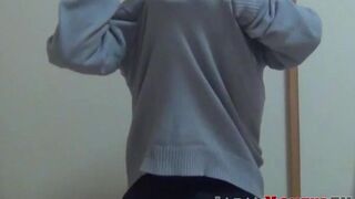 JAPAN VOYEUR TV - Horny Japanese schoolgirl solo voyeur tight pussy fingering