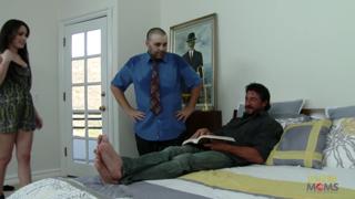 Cuckold fiancé spies on his brown-haired ex-wife with a neighbor