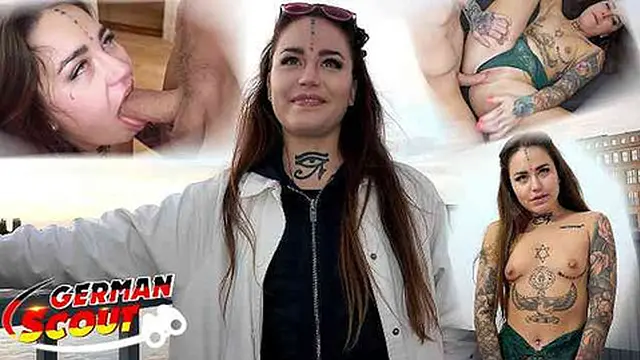 Blonde Jess Mori gets tattooed and scouts for intense porn roles