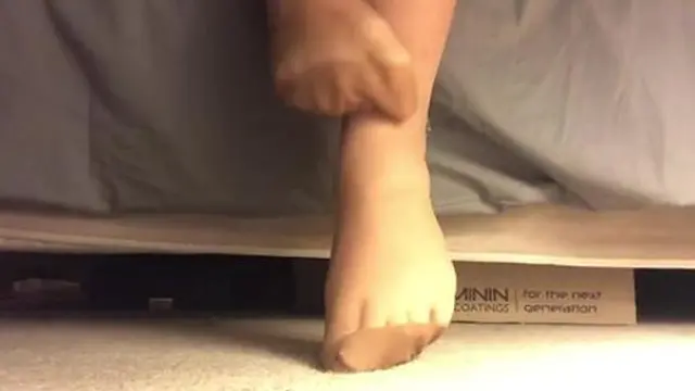 Hot legs in tight nylons &mdash;  long and smooth