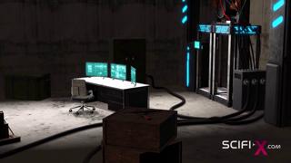 SCIFI-X - Soldier explores restrained woman in bunker