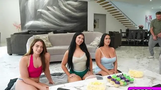 Sophia &mdash;  Holly &mdash;  and Nia with boyfriend Mike