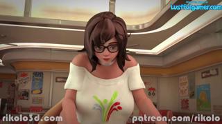 Throated Slutty Threesome Frenzy: Ashe, Mei & Brigitte Raw, Wet, And Ready