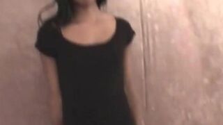 Raunchy ebony teen sweetheart flaunts pierced nipples, nips & peeks.
